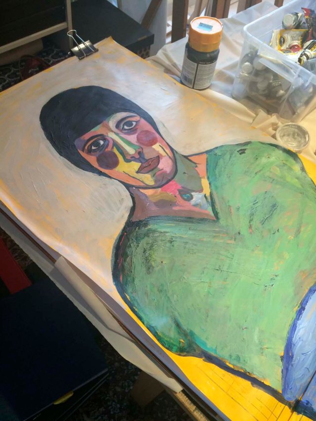 nearly complete. i think she's feeling the stiffness too