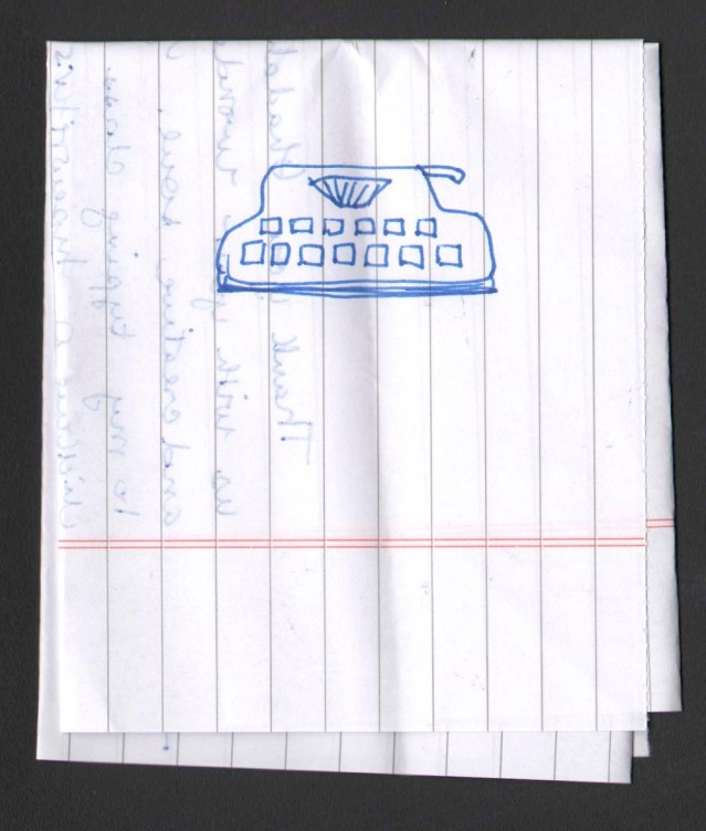 laila's doodle on the back of her letter