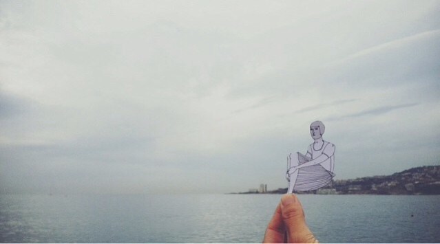 eve watches over the sea like a statue of liberty