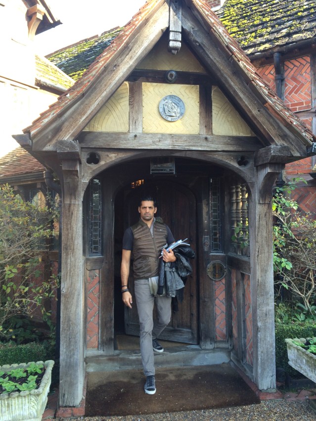 tareq leaving the main section of the hotel