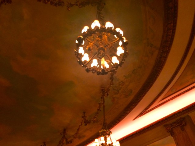 a ritz chandelier taken by michelle. by the way, nelli, the birthday girl, WAS there but she refuses to be photographed. we're going to need to break her if she wants to be part of the alkandari family