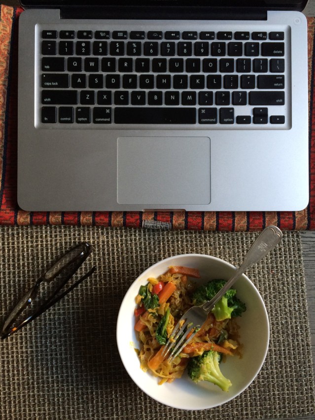 back home, today's lunch by ludmilla. she is taking really good care of me