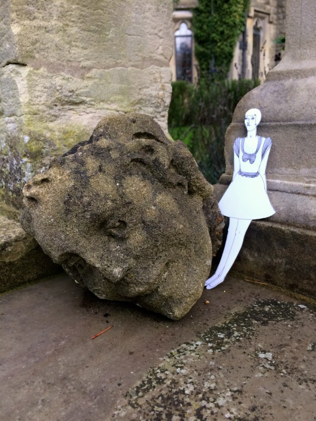 taking a break by a disembodied head