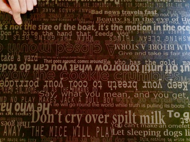 the things the table said