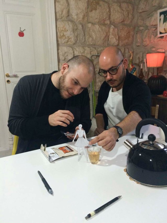 the boys playing with eve