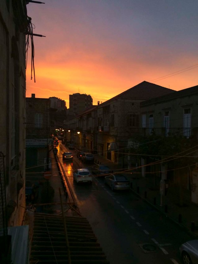 hussein called us from the balcony to look at this sunset. it really was magnificent