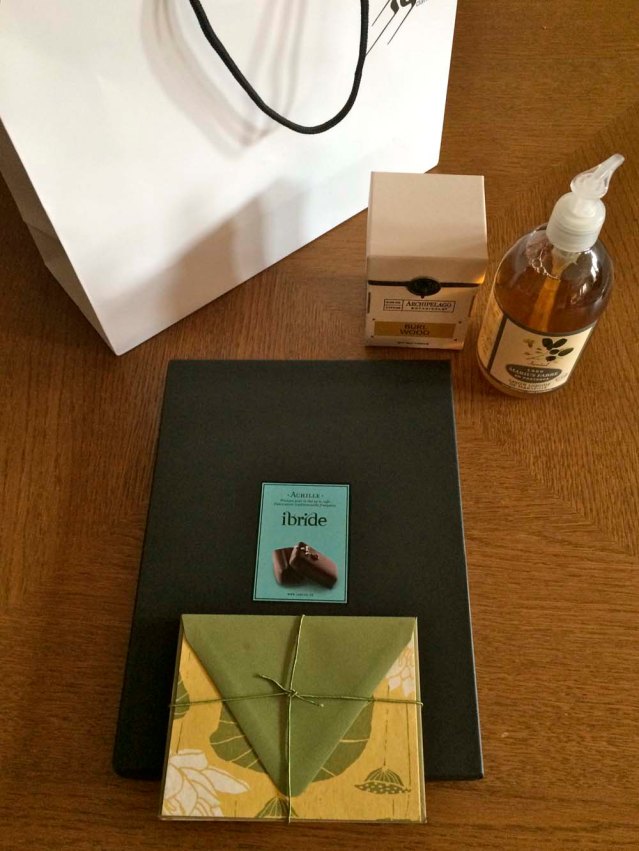 soap! a candle! cards! and a black box