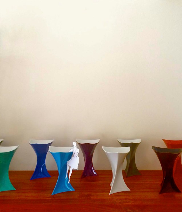 here she is hanging from one of nedda al-asmar's colorful porcelain mubkhars