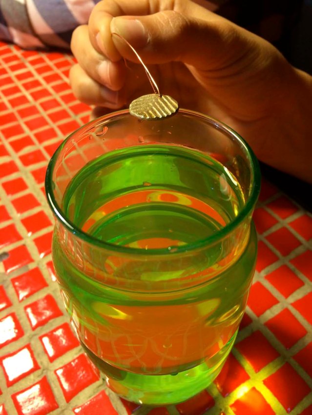 here hawra oxidizes my pieces in diluted liver of sulfur which is extremely smelly. think egg yolks left out in the sun for a day