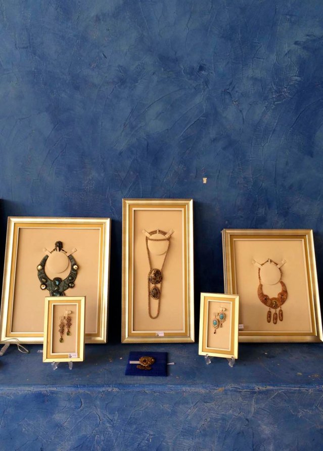 lubna's intricate necklaces and earrings