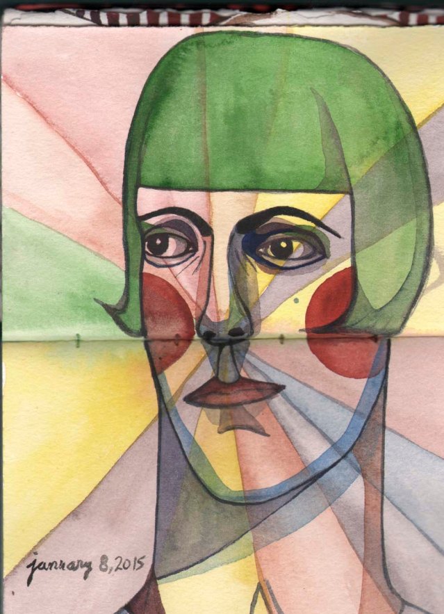 watercolor sketchbook } pretty green bullet