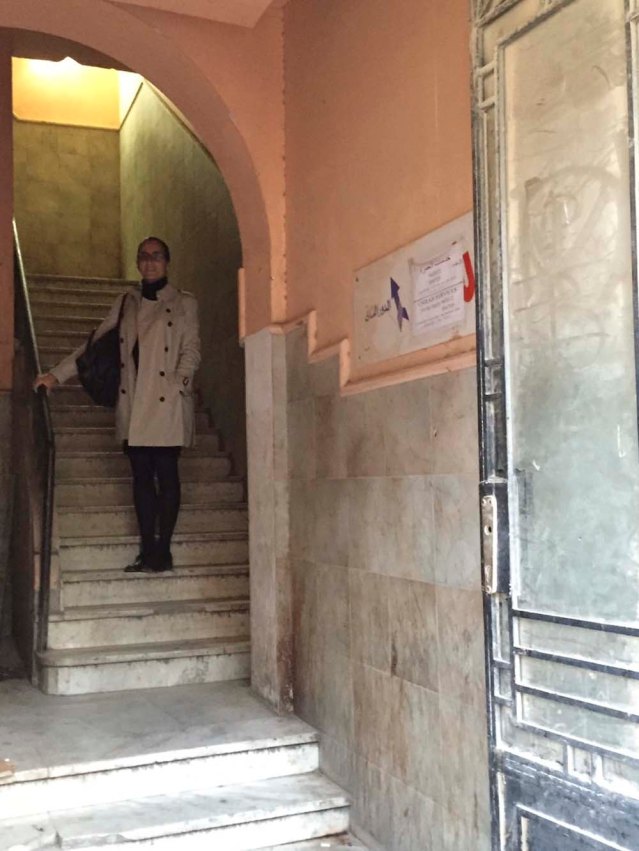 we see more when we walk. this reminded me of a staircase off the streets of cairo. photo by reem algharabali