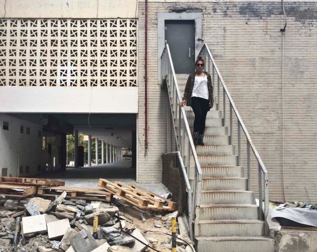 yasmine, a staircase and more urban junk