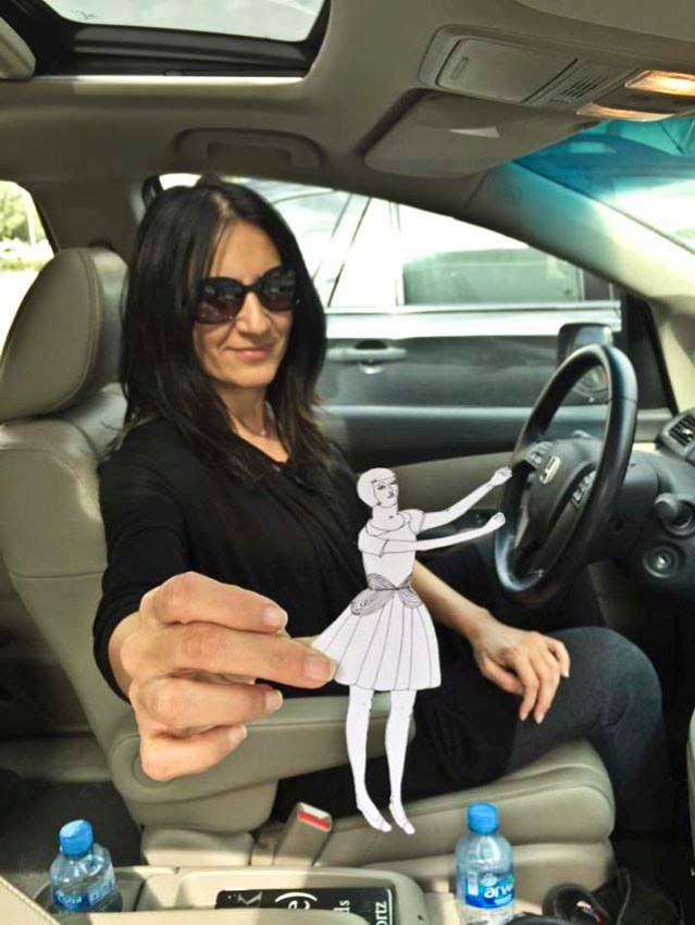 david's eve at the helm