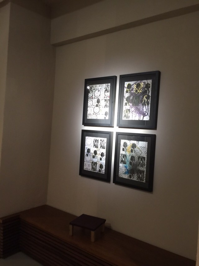 four works from amira behbehani's veiled/unveiled series. photo by farida sultan