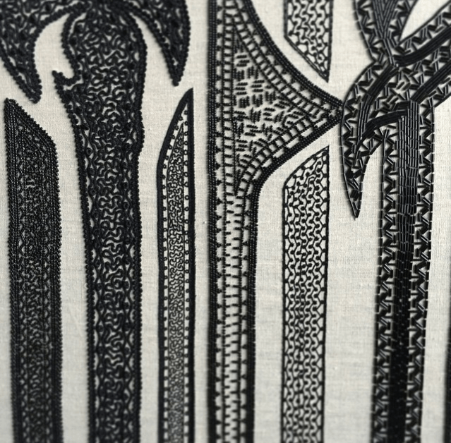 teasing you with a detail from one of farah's larger works. this piece is a beauty. photo by farah behbehani