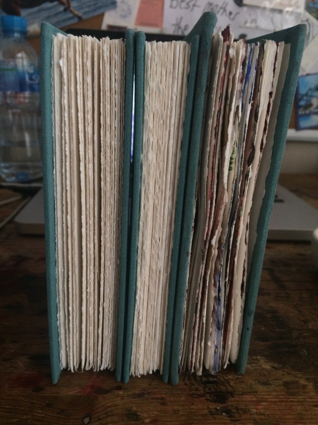 new, brand new and old. at one point, these were all the same size. is it possible that these books expand? check out the cover. i don't get it