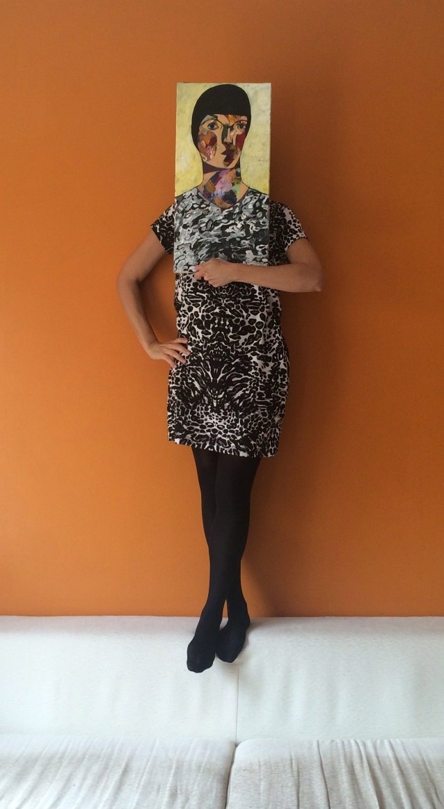 of course this has to happen. as i painted her top i realized that i have a very similar dress. little did i know that they are nearly identical. we are camouflaged 