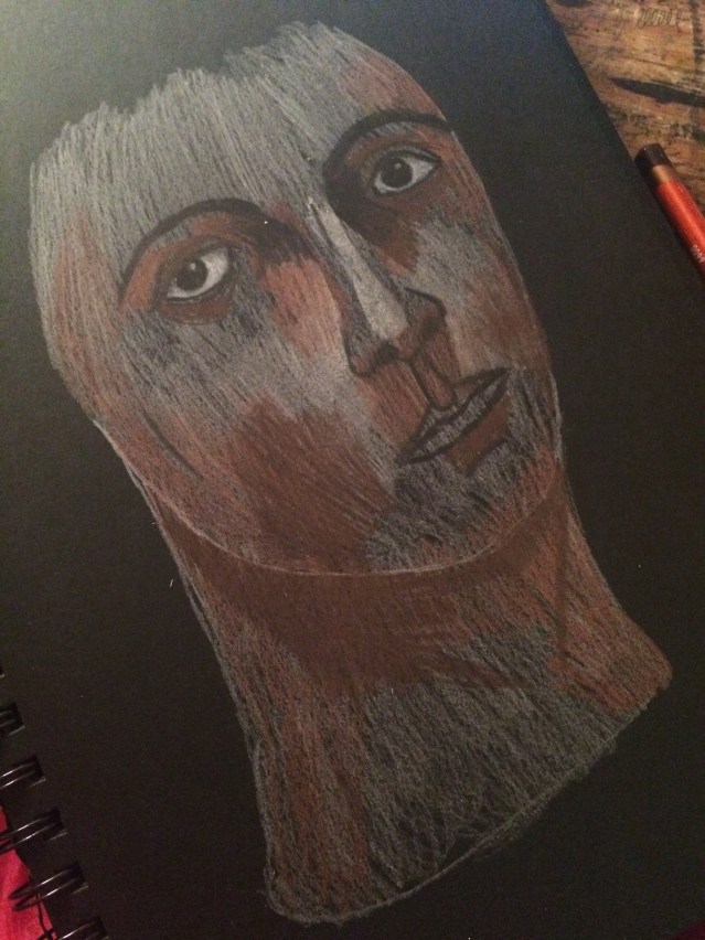 i like the drawing but not the face. she reminds me of someone (a new addition to the alkandari clan who i've only seen in photos)