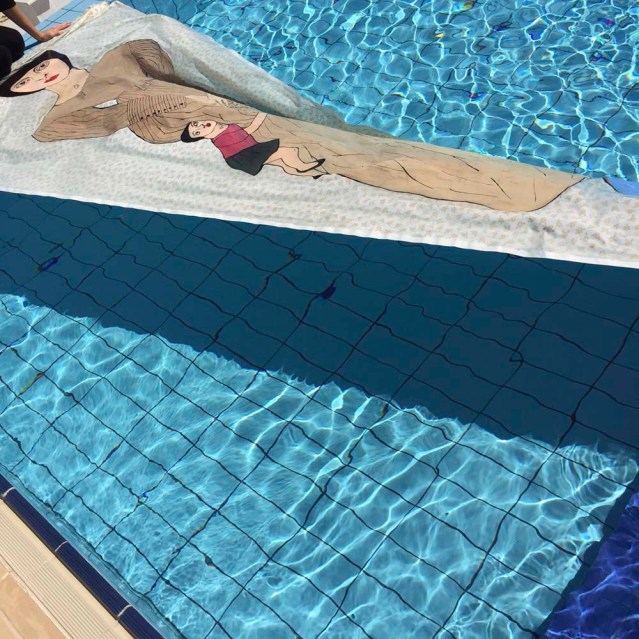 oops. she's slip-sliding away. photo by yasmine alkandari