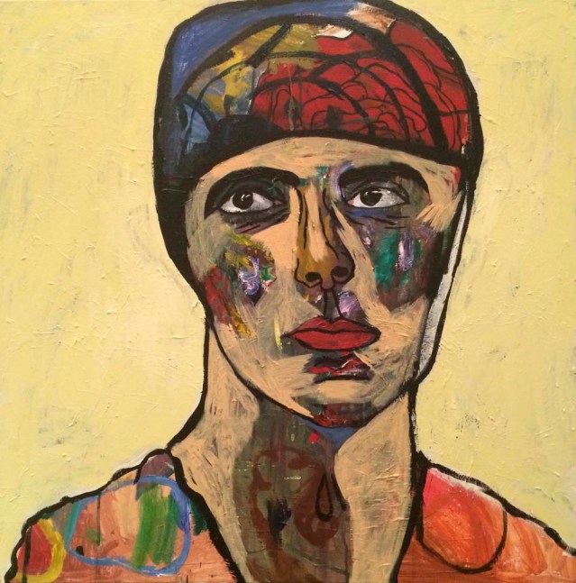 the page, 2015, acrylic on canvas, 78 x 78 cm