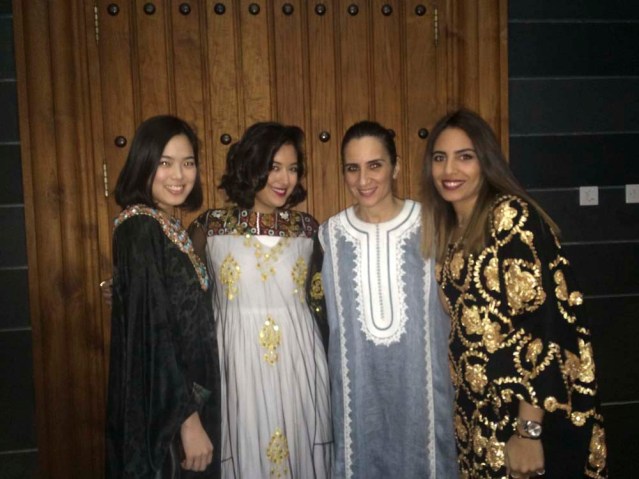 inside. before outside. before the freeze. christine, hanaa, me and yasmine