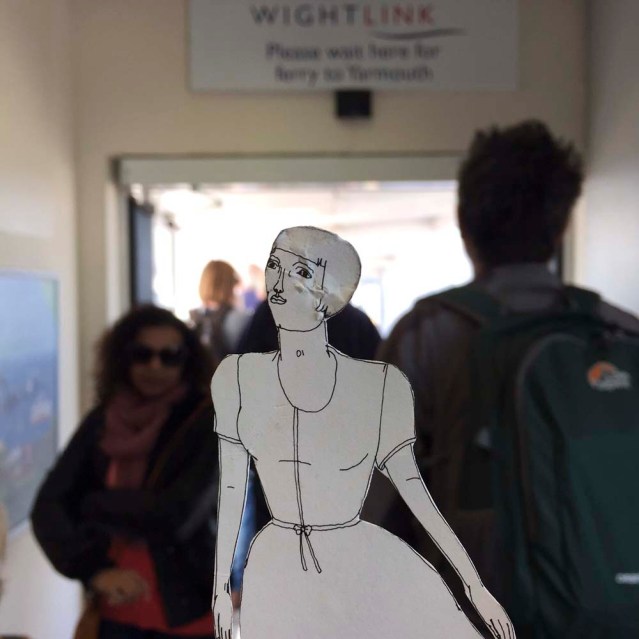 she buys a ticket and hops on the ferry. she waits and waits, eager to arrive at the isle of wight. what will she do and what will she see?