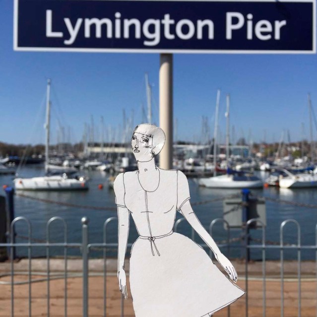 eve finally catches the train and makes it to lymington pier for the ferry