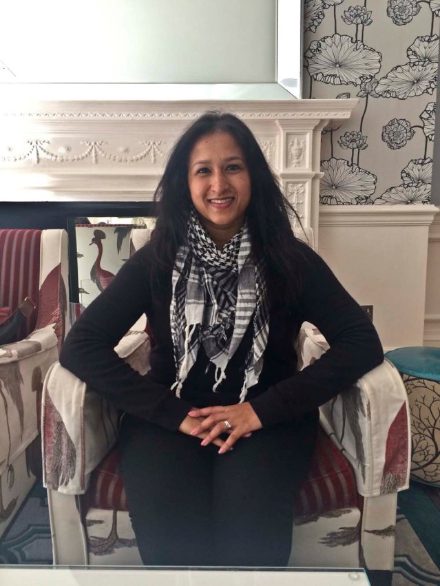 i met ayesha at 11:30 in the hotel drawing room. it's always good to see ayesha. i try to make sure that the people i see in london help raise my feel-good level