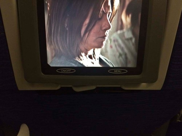 this is how close jennifer aniston was to my face on the flight