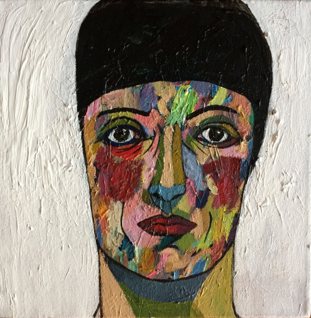 square portrait I, 2015, acrylic on canvas, 30 x 30cm