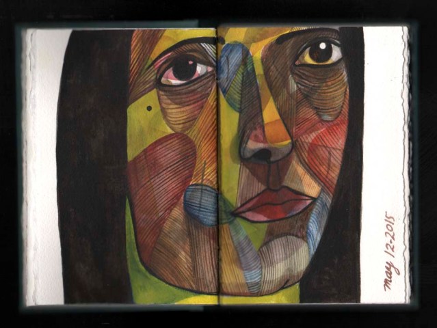 watercolor sketchbook } rugface