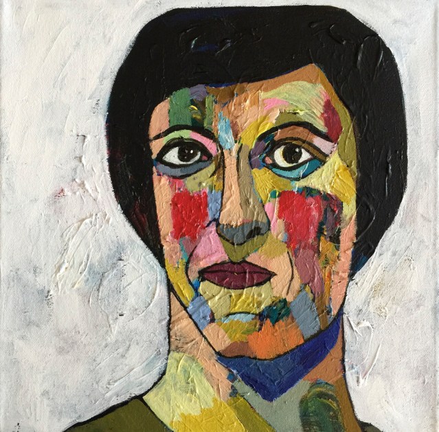 square portrait II, 2015, acrylic on canvas, 30 x 30cm