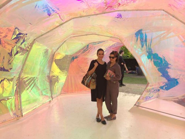 girls surrounded by plastic