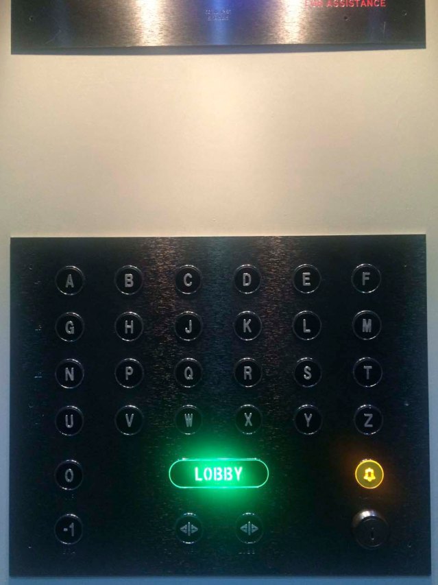 i'm so glad sarah was in the lift with me. otherwise i'd have had to seek assistance