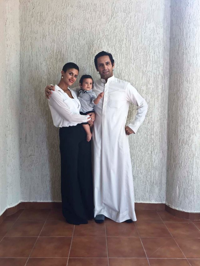 portrait of a young family on eid I } jana, baby k, mo