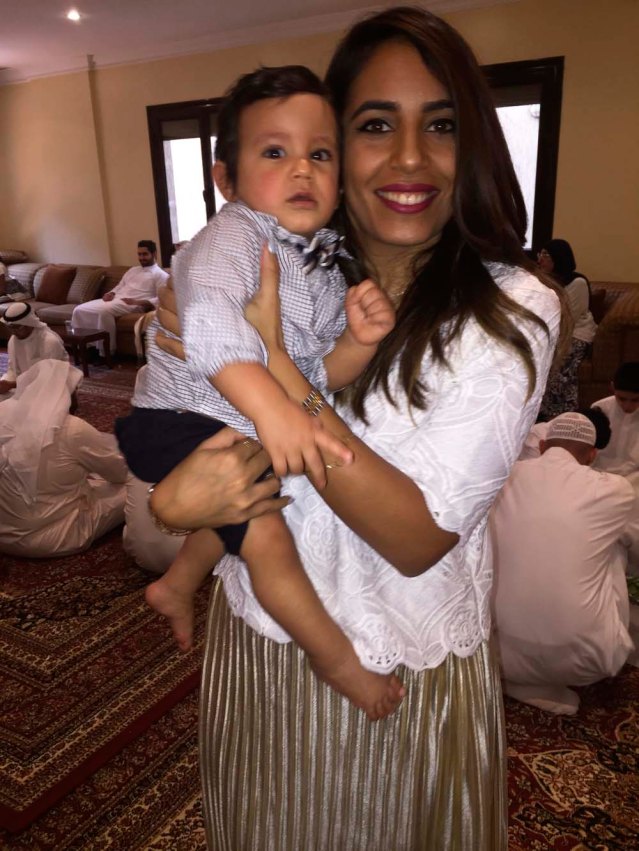 yasmine and an antsy k. maybe it was the bow tie. maybe it was the sweltering heat outside. maybe it was the eid crowd. maybe it was all three