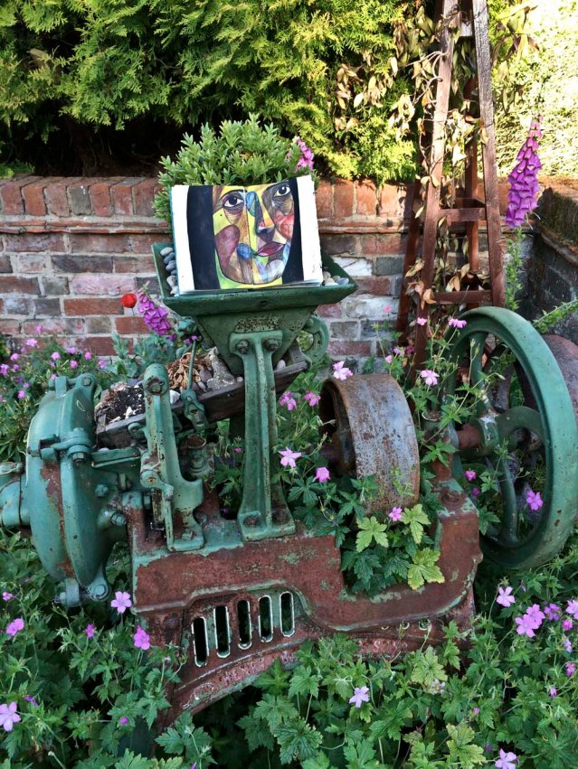 steampunk. when t and n bought this place last november, it included many of what appear to be industrial revolution era machines