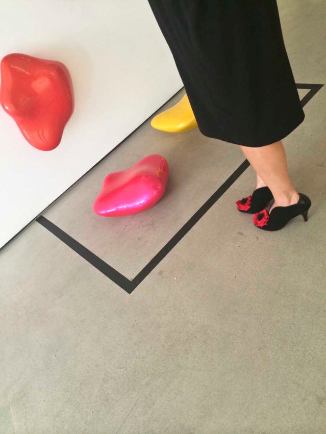 bubble gum formations, a demarcation and two poppies