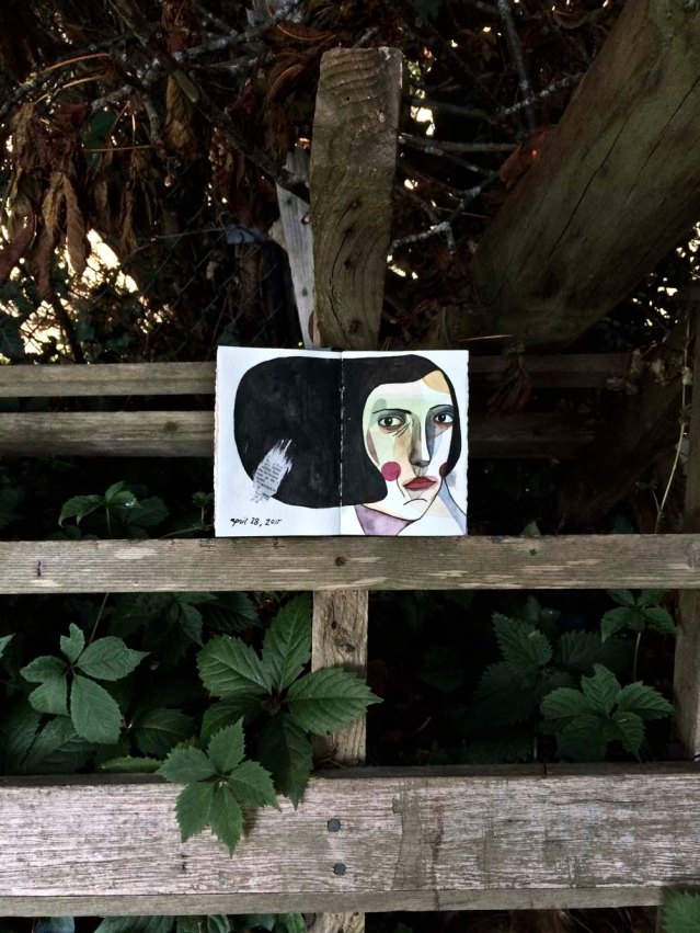 and this one hangs out on the fence surrounding the orchard. they, as do i, never want to leave