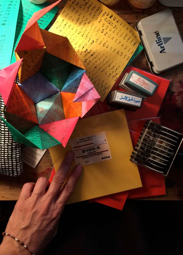 i didn't like the solid colors so i customized them with stamps i had collected over the last year