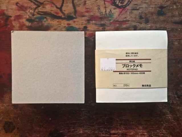 i was so excited to find these now re-purposed notepads, even though i'm still keen on the colored origami paper. i'll have to keep checking