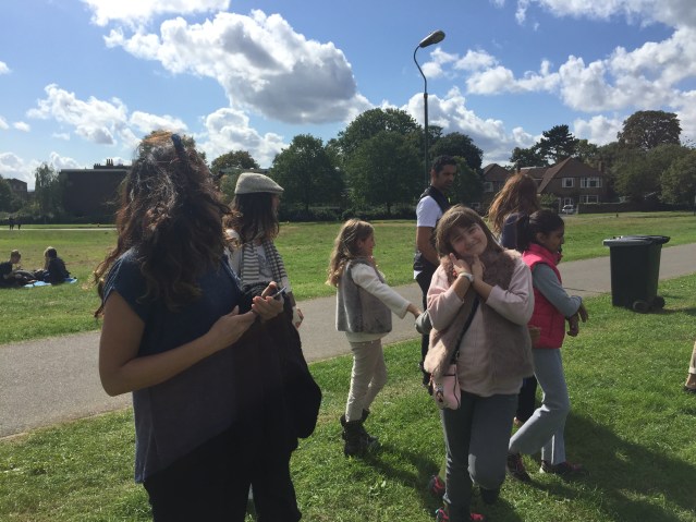 crossing the heath to the festival grounds. we were blessed with phenomenal weather