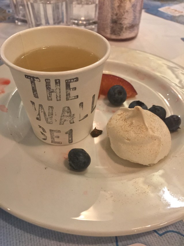 dessert and mint tea