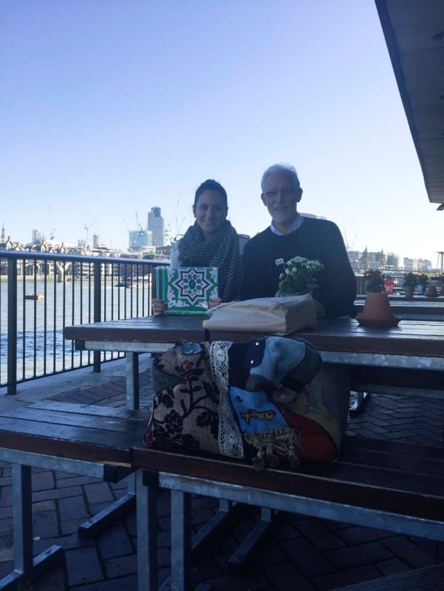 i reunite with my high school spanish teacher mr. duckett. but these days i simply call him 'peter'. this is one of the very pretty sketchbooks he gifts me