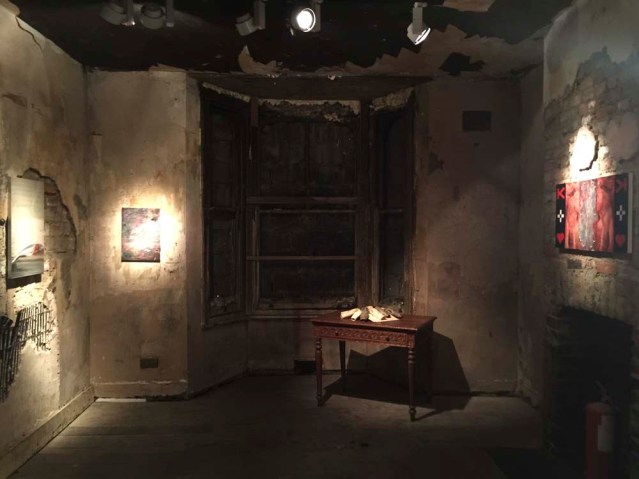 and crash an exhibition opening in two dilapidated houses