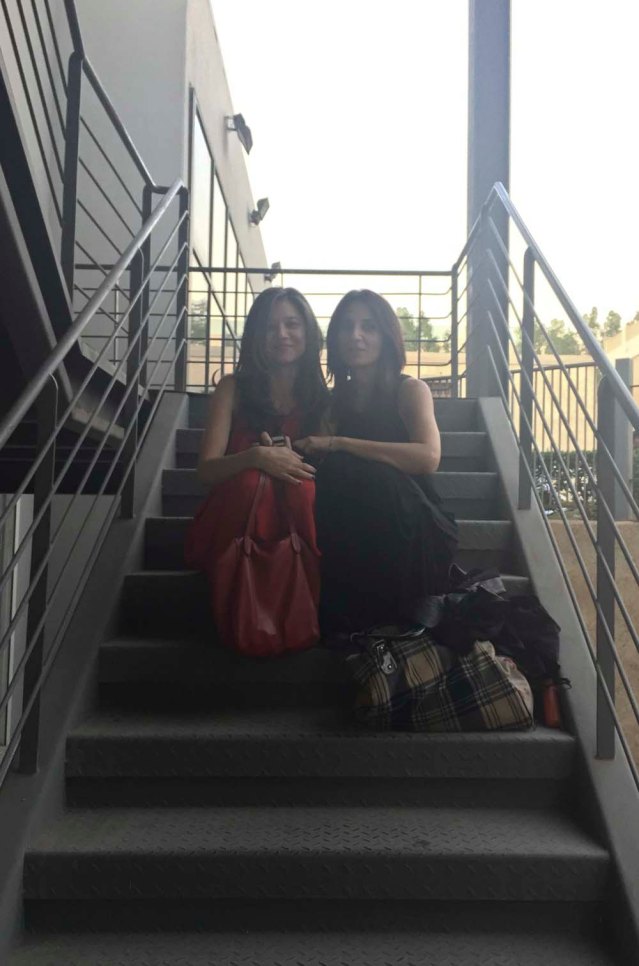 hanging out backstage