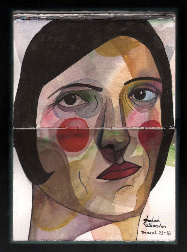 Edith and the line through her face